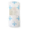 Marquisette Swaddle Blanket - Fleur De Lis, Soft Blue