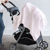 Marquisette Swaddle Blanket - Bubble Dots, Soft Black Pearl on Soft Pink