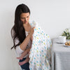 Marquisette Swaddle Blanket - Cute and Calm, True Blue
