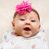Marquisette Swaddle Blanket - Peace. Love. Swaddle, Very Berry