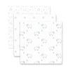 Muslin Swaddle Blankets - Little Lambs Goodnight, Sterling Gray & Pastel Yellow (Set of 3)