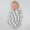 Muslin Swaddle Blankets - Gold and Graphite, Soft Black with Touch of Gold Shimmer (Set of 4)