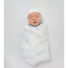 Ultimate Swaddle and Hat Newborn Gift Set - Doggie and Little Dots, Pastel Blue