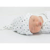Muslin Swaddle, Pajama Gown and Hat Gift Set - Tiny Triangles, Sterling, Newborn