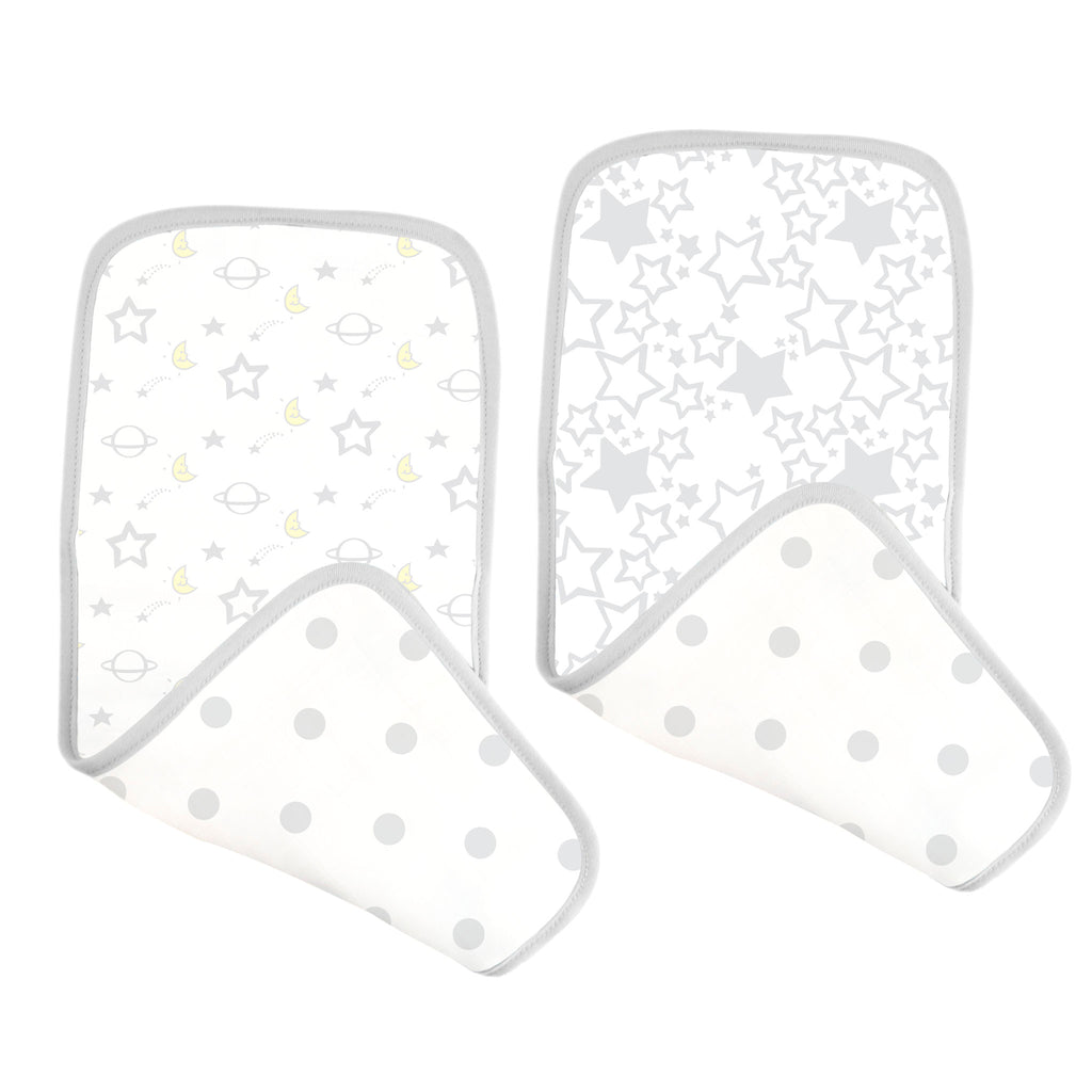 Muslin Baby Burpies - Classic Collection (Set of 2), Sterling