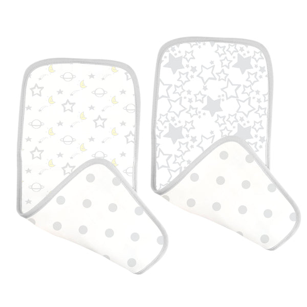 Muslin Baby Burpies - Classic Collection (Set of 2), Sterling