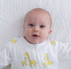 Muslin Non-Weighted zzZipMe Sack  - Mama and Baby Giraffe, Yellow