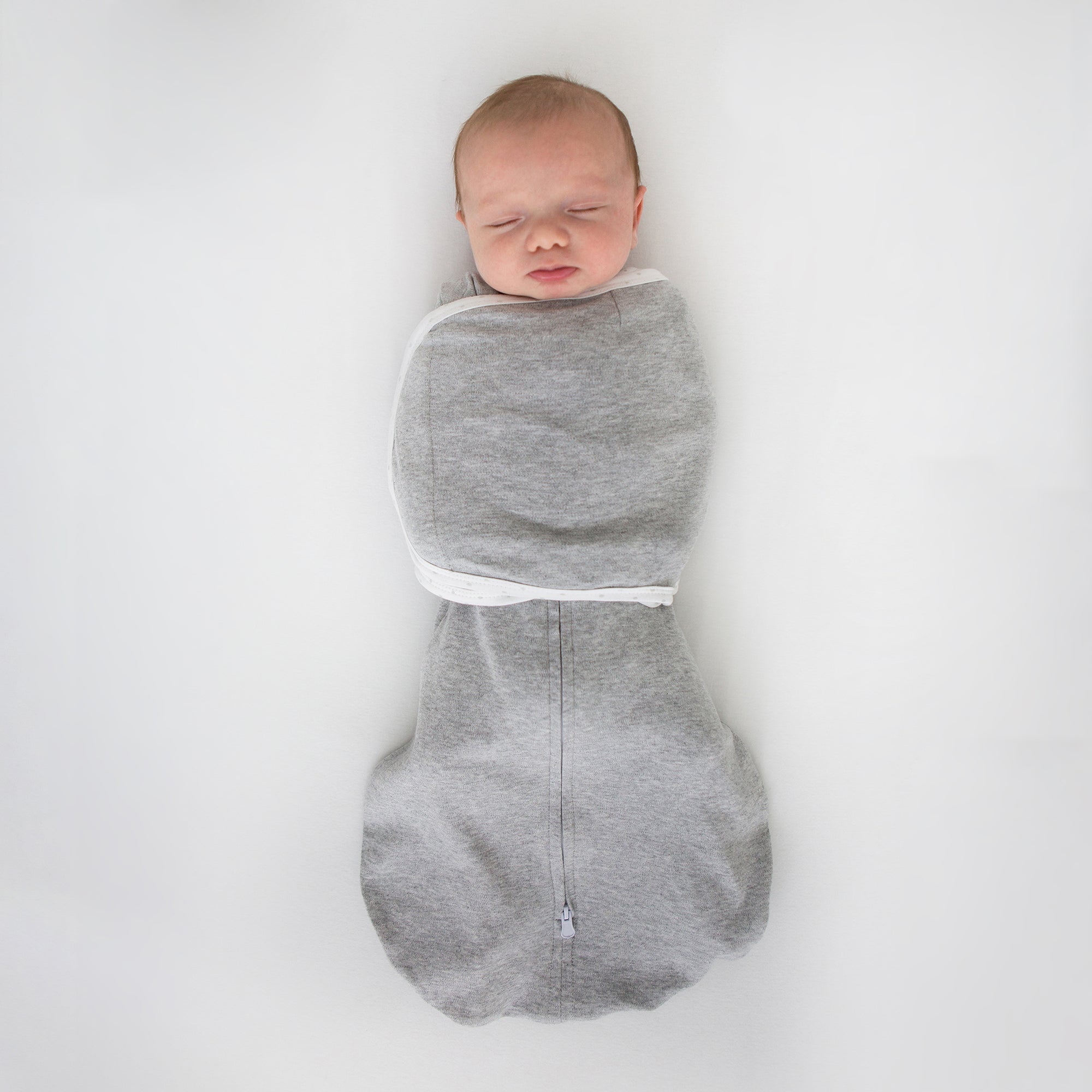 Omni Swaddle Sack with Wrap Arms Up Sleeves & Mitten Cuffs, Heathere