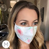 Muslin Swaddle and 3-Layer Cotton Chambray Face Mask Set - Heavenly Floral Pink