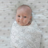 SwaddleDesigns Starter Set - Ultimate, Muslin Swaddle, Swaddle Wrap, and Classic Polka Dots Omni Newborn Gift Set, Sterling