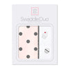 SwaddleDuo - Dots and Cupcakes, Soft Pink
