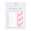 SwaddleDuo - Classic Chevron, Pink
