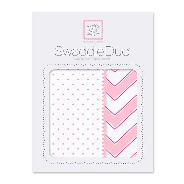 SwaddleDuo - Classic Chevron, Pink