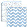 SwaddleDuo - Geo Floral Chevron (Set of 2), Blue