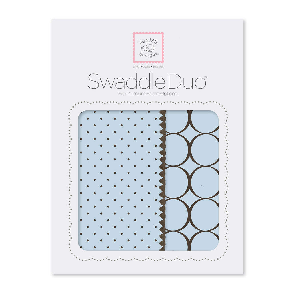 SwaddleDuo - Pastel Blue Modern