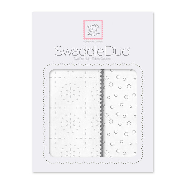 SwaddleDuo - Sterling Sparklers & Bubble Dots