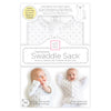 Transitional Swaddle Sack  - Arms Up 1/2-Length Sleeves & Mitten Cuffs, Classic Polka Dots, Sterling