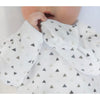 Muslin Swaddle, Pajama Gown and Hat Gift Set - Tiny Triangles, Sterling, Newborn