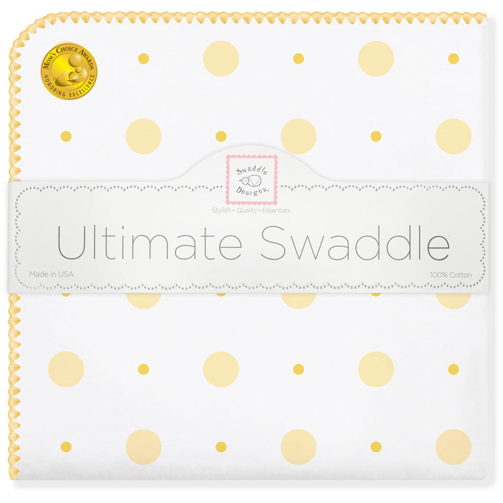 Ultimate Swaddle Blanket - Big Dot, Little Dot, Yellow