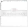 Ultimate Swaddle Blanket - White with Dark Gray Trim