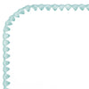 Ultimate Swaddle Blanket - White with SeaCrystal Pastel Trim
