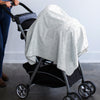 Ultimate Swaddle Blanket - Sterling Sparklers on White with Dark Gray Trim