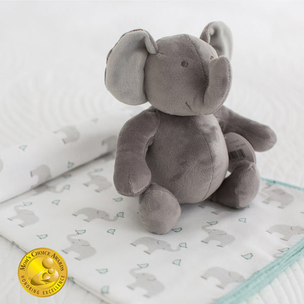 Ultimate Swaddle and Plush Toy Set - Elephants and Chickies + Baby Elephant, SeaCrystal
