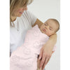 Ultimate Swaddle Blanket - Baby Bunny on Pastel Pink with Dark Gray Trim
