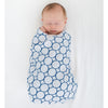 Ultimate Swaddle Blanket - Jewel Tone Mod Circles, True Blue on Pastel Blue, Nearly Perfect
