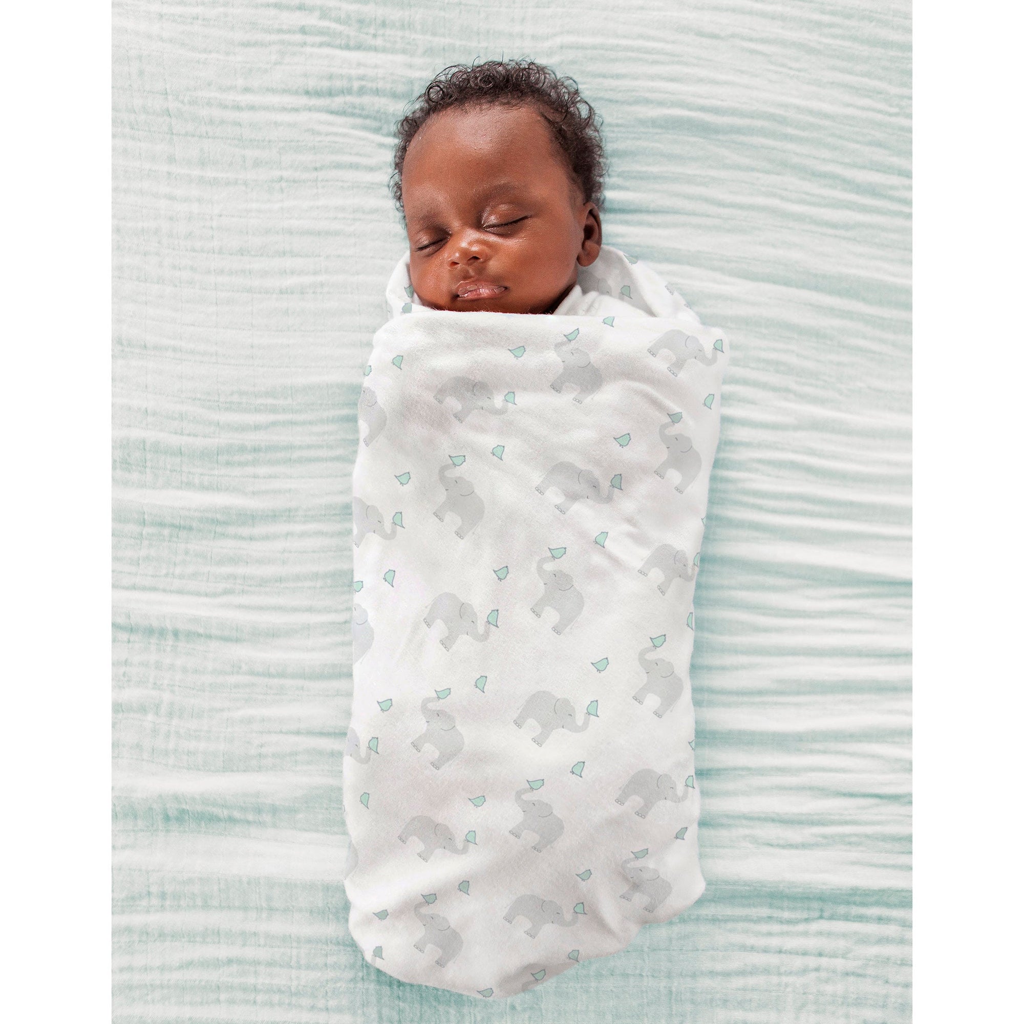 Ultimate Swaddle, Burpie and Lovie Newborn Gift Set SeaCrystal