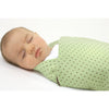 Ultimate Swaddle Blanket - Brown Polka Dots on Lime