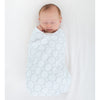 Ultimate Swaddle Blanket - Sterling Deco Elephants, Sunwashed Blue