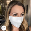 3-Layer Woven Cotton Chambray Face Mask, White - Hope