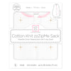 Soft Cotton Non-Weighted zzZipMe Sack - Bella Pink
