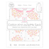 Soft Cotton Non-Weighted zzZipMe Sack - Heavenly Floral Shimmer