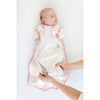 Cotton Knit Non-Weighted zzZipMe Sack Set - Heavenly Floral and Tiny Triangles Shimmer, Pink
