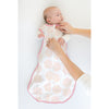 Cotton Knit Non-Weighted zzZipMe Sack Set - Heavenly Floral and Tiny Triangles Shimmer, Pink