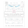 Soft Cotton Non-Weighted zzZipMe Sack - Tiny Doggie, Pastel Blue