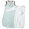 Products Baby Velvet Microfleece zzZipMe Sack Set - Pastel Blue, Mocha + Tiny Triangle Gown