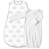 Microfleece zzZipMe Sack Set - Hedgehogs + Tiny Hedgehog Gown, Black