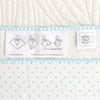 Ultimate Swaddle Blanket - Mod Circles on White, Pastel Blue