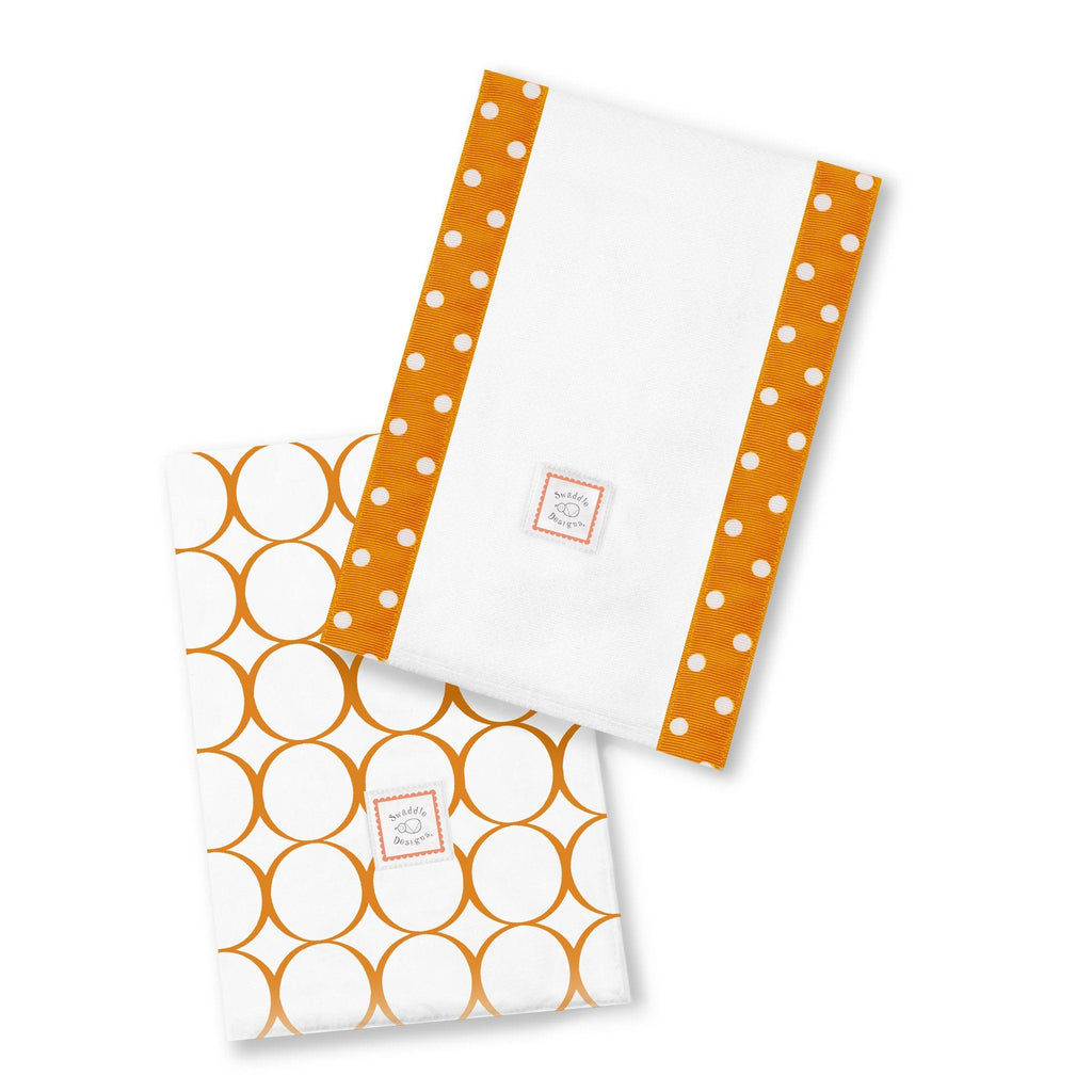 'Baby Burpies - Mod Circles on White, Orange' - Customized
