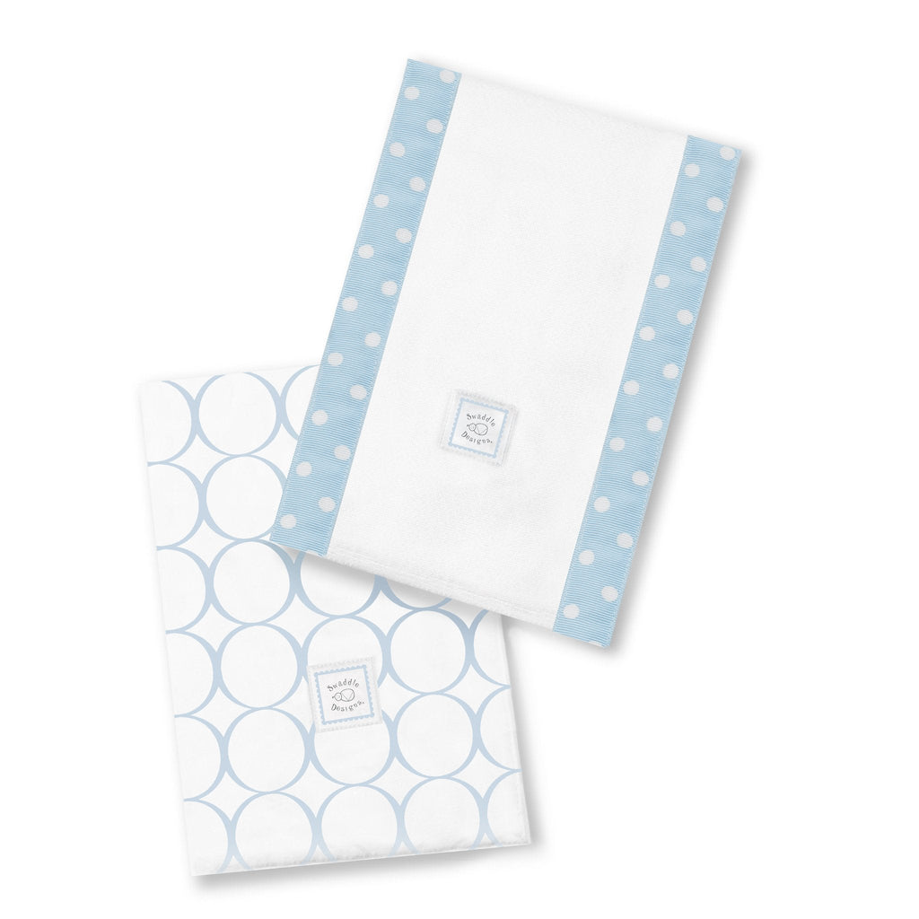 'Baby Burpies - Mod Circles on White, Pastel Blue' - Customized
