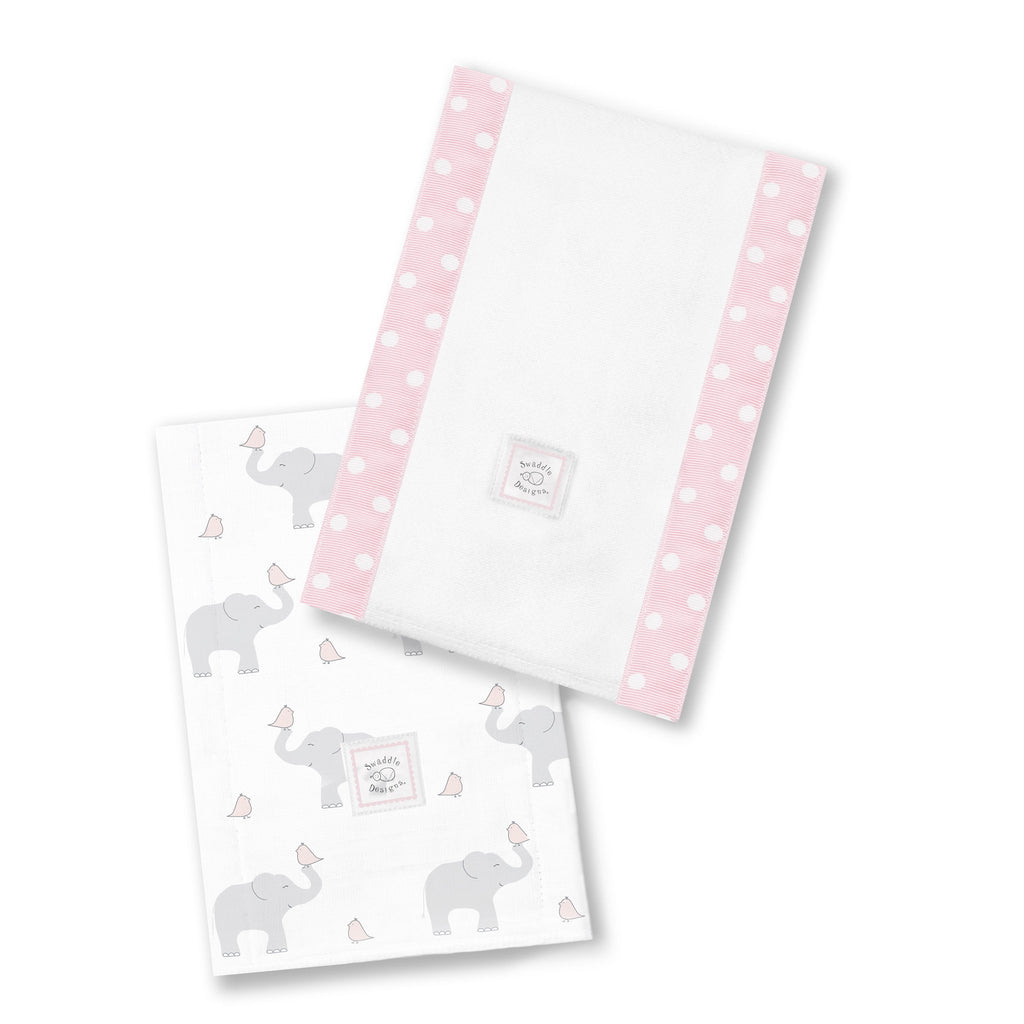 Baby Burpies - Elephant & Chickies, Pastel Pink - Customized