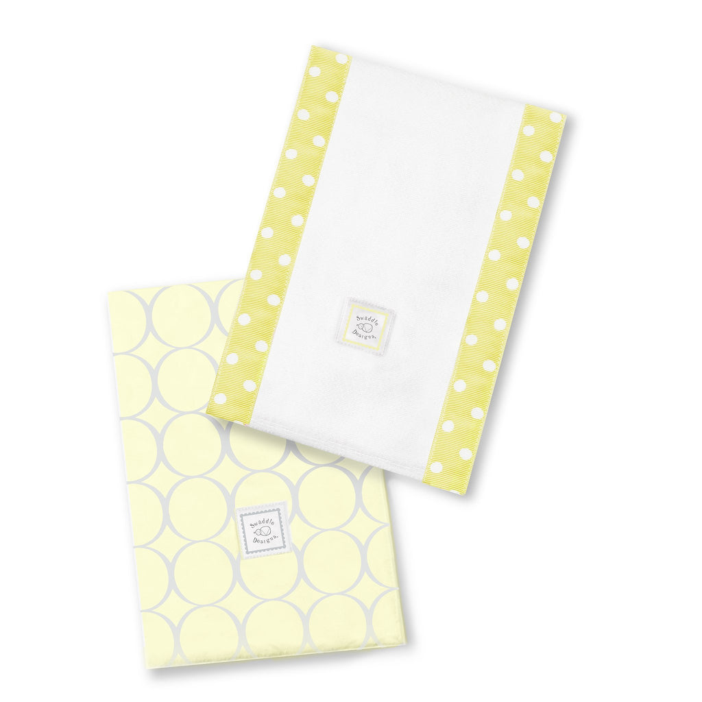 Baby Burpies - Sterling Mod Circles, Sunwashed Yellow - Customized
