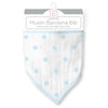 Muslin Bandana Bib - French Dots, Pastel Blue