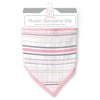 Muslin Bandana Bib - Stripes, Pink