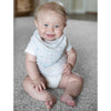 Muslin Bandana Bib - French Dots, Pastel Blue
