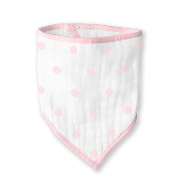 Muslin Bandana Bib - French Dots