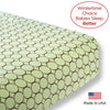 Flannel Fitted Crib Sheet - Brown Mod Circles, Lime